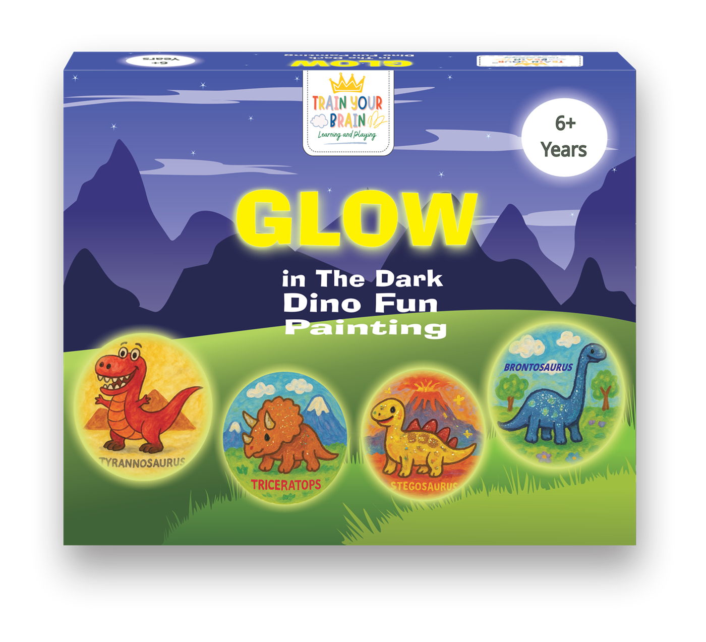 Glow In The Dark Dino Fun Painting (Ages 6+ Year)