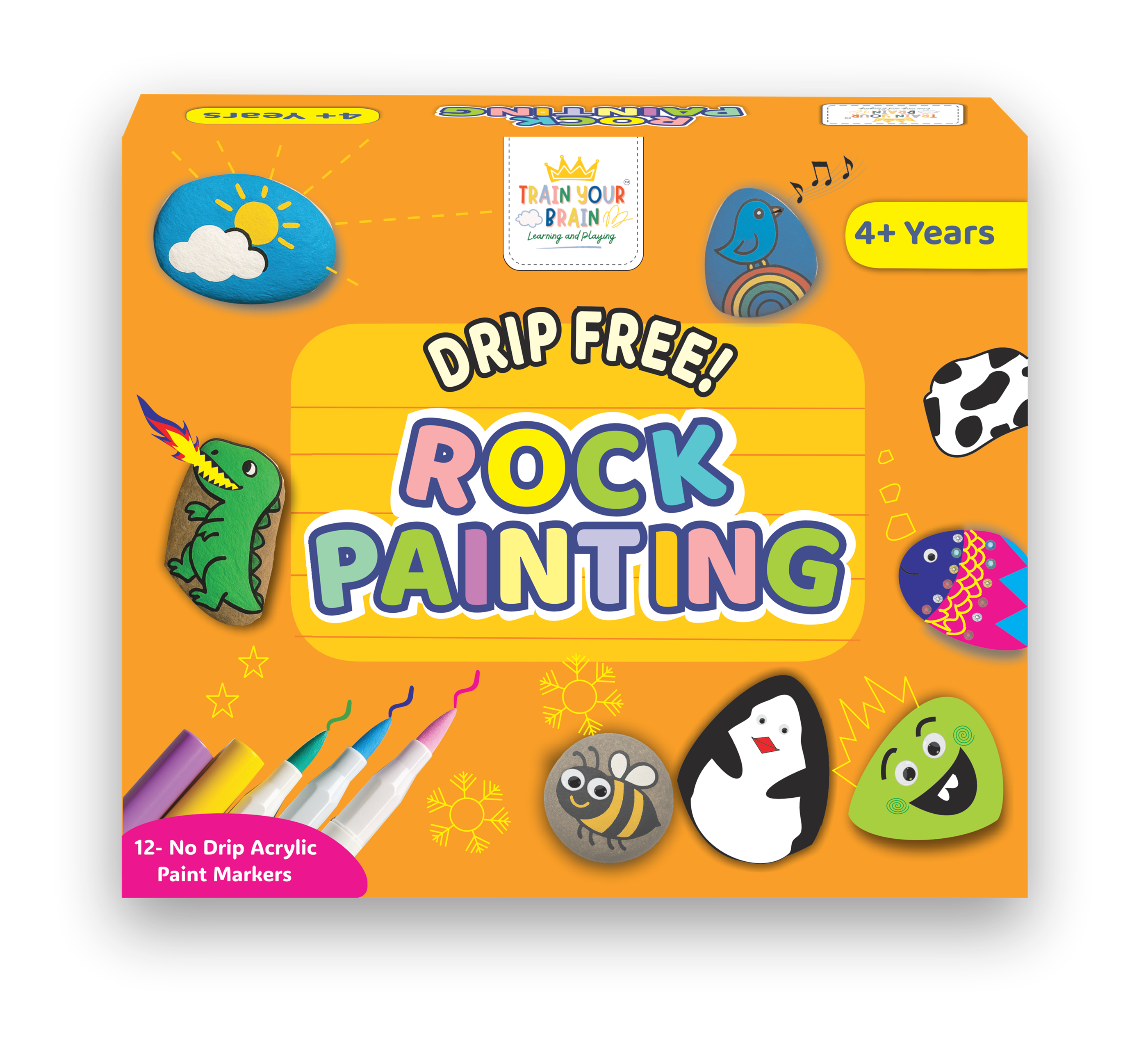 Rock Painting Kit |Mess free Art & Craft Activity (ages 4+ years)